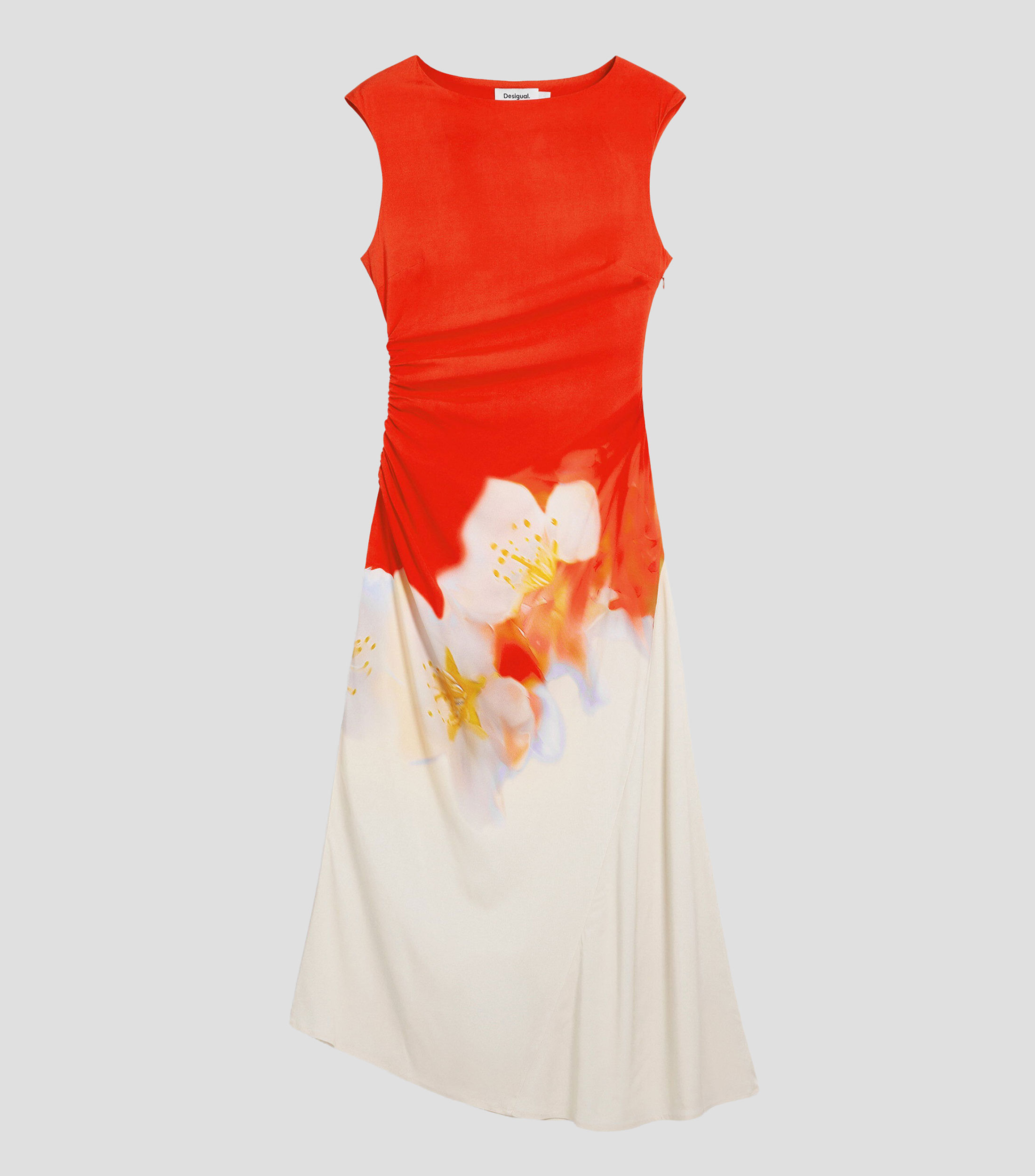 Vestido largo estampado Mujer